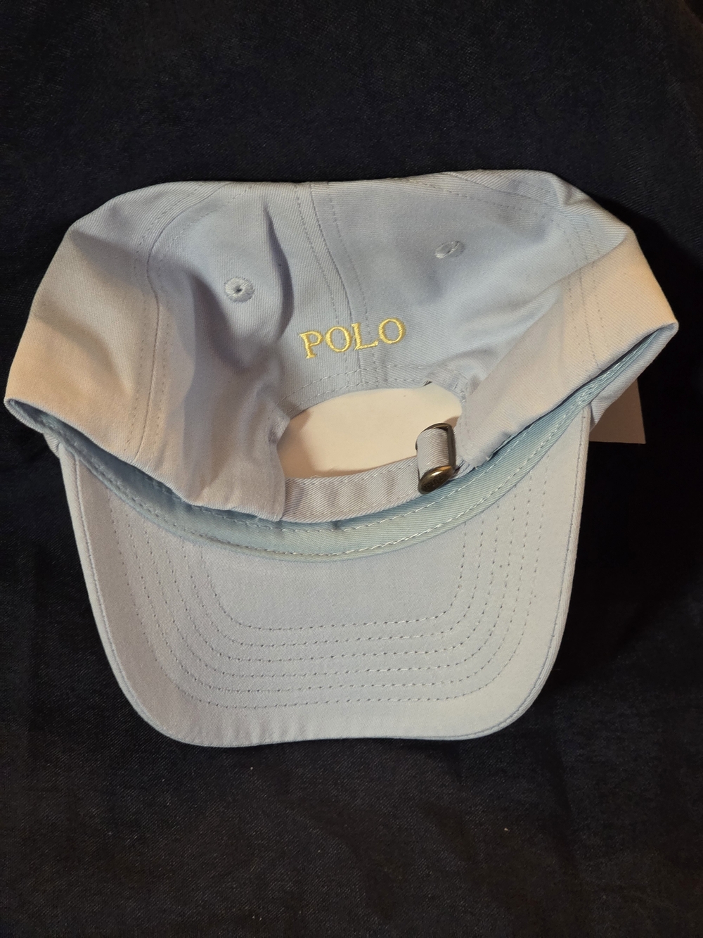Polo by Ralph Lauren Light Blue Baseball Cap with Gold Pony - Picture 2 of 5